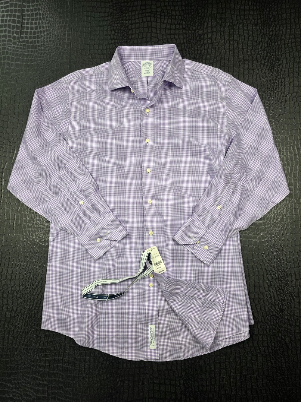 Brooks Brothers 1818 Regent Non-Iron Dress Shirt NWT Size 16 1/2 -2/3 Prple Wht